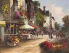 Street Side Cafe Art Print