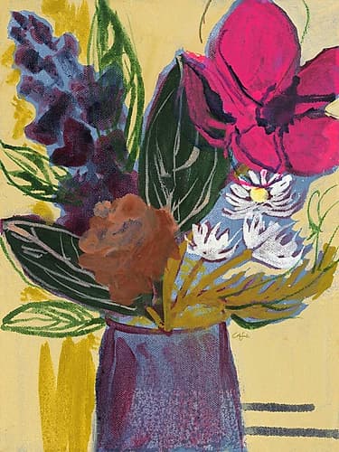 Charlottes Garden, Still Life 3 Art Print by Colleen Sandland