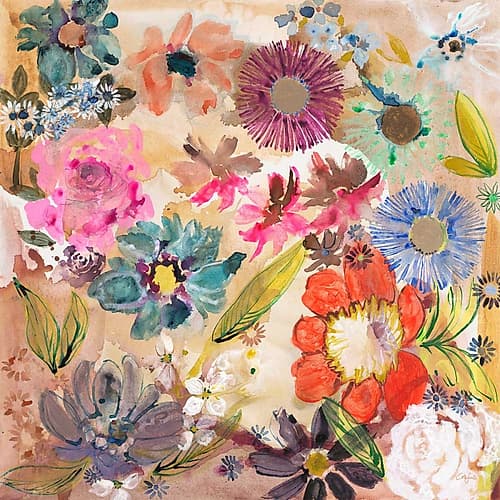Jumble and Blooms Art Print by Colleen Sandland