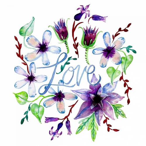 Love, Enchanted Garden Art Print by Esther Bley Designs