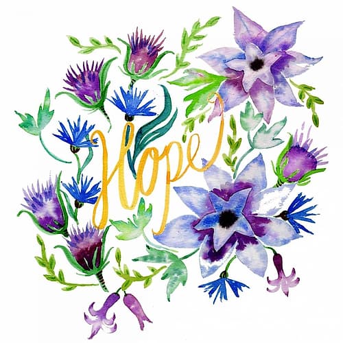 Hope, Enchanted Garden Art Print by Esther Bley Designs