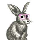 Funny Bunny Art Print