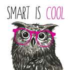 Smart Is Cool Owl Art Print