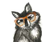 Smart and Foxy Art Print