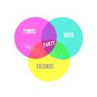 Venn Party Diagram Art Print