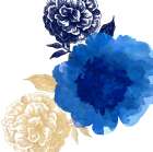 Happy Garden Blue Art Print