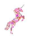 Pink Floral Unicorn Art Print