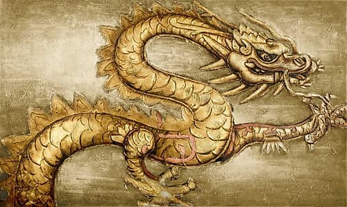 Golden Dragon Art Print