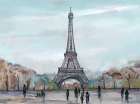 Watercolour Sketch Book Paris Art Print