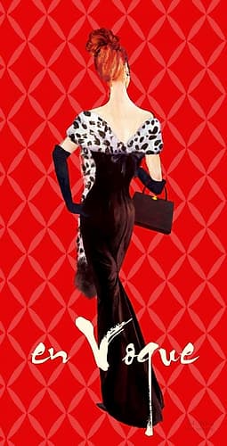 EnVogueFashionIllustration In Red Art Print