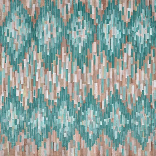 Linear Ikat-Blue Art Print by Art Atelier Alliance