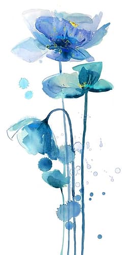 Indigo Poppy 1 Art Print