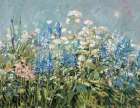 Blue Summer Border Art Print