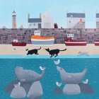 Chase The Birdie Art Print