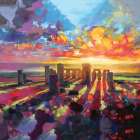 Stonehenge Equinox Art Print