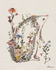 Cottage Garden Hedgehog Art Print