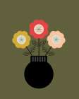 Little Black Vase Art Print