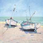 Two Moored Boats Art Print