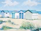 Beach  Huts On A Bright Day Art Print