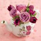 Floral Tea Pot Art Print by Howard Shooter