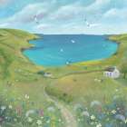 Along The Coast Path Art Print