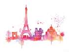 Paris Skyline Art Print