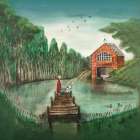 Boat House Art Print