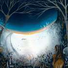 Winter Hares Art Print