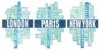 London Paris New York Type Art Print
