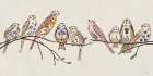 Wildflower Sparrows Art Print