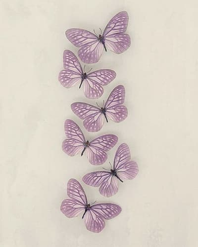 Lilac Butterflies Minimalist Print