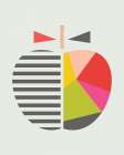 Geometric Apple Art Print