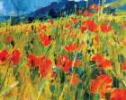 South Downs Poppies Art Print