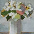 White Floral Art Print