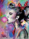 Bubble Girl I Art Print