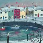 A Walk Round Winter Harbour Art Print