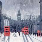 Wintry Whitehall Art Print