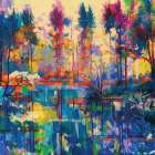 Blue and Green Reflections Art Print