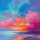 Creation of Blue 2 Art Print