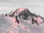 France, Snowcapped mountains, elevated view Art Print