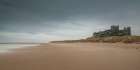 Bamburgh Castle, Northumberland coast line Art Print