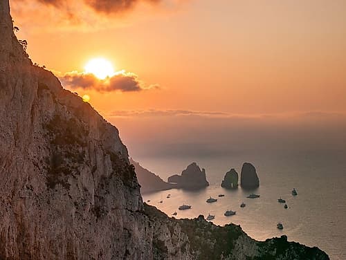 The Faraglioni Cliffs-Capri-Italy Art Print