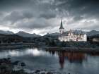 Church in Lofoten, Norway Art Print