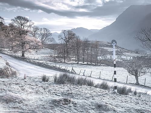 Country road-Lake district Landscape Print