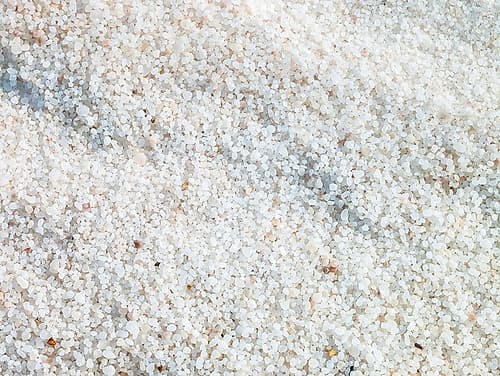 Salt granules at dead seashore Beach Print