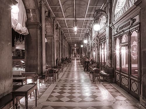 Cafe in Venice Classical Print