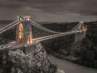 Clifton suspension bridge, Bristol, at night Art Print