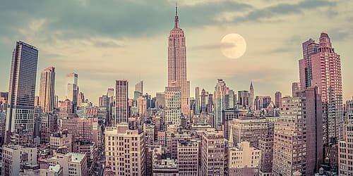 Empire State Building with Manhattan skyline - New York City Photography Print
