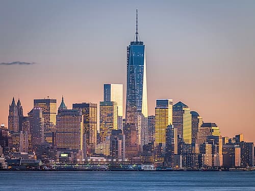 Modern architecture of Manhattan, New York Art Print