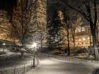 Evening view of Central Park in New York City Art Print